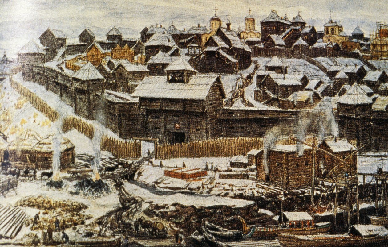 Apolinary Vasnetsov（1856-1933）によるイヴァンカリタの統治中の14世紀のモスクワの絵画（イヴァンザファースト）。 作： 不明