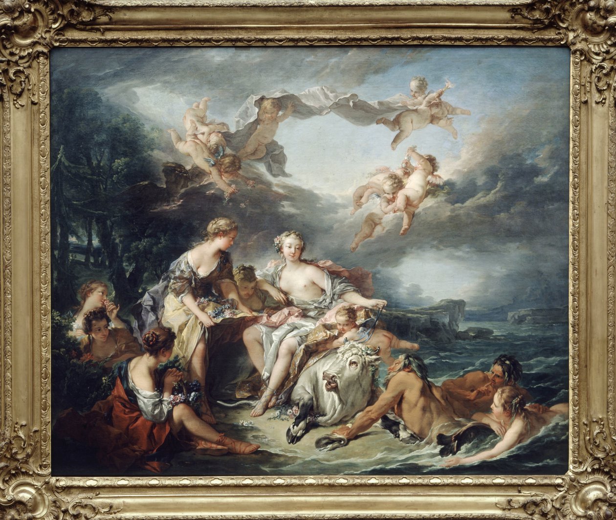 ヨーロッパの誘拐-Boucher、1747年、ルーヴル美術館 作： 不明