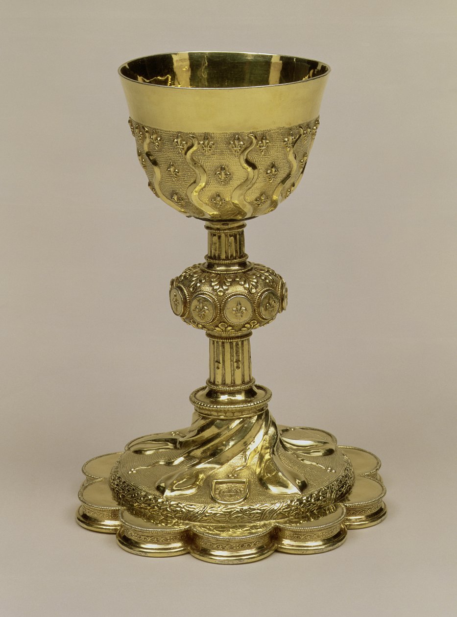 フランシスI銀金の聖杯、デカフォイルの足にファビウスミルトフランジパニ（1514-87）ナザレ大司教、1532年から33年にかけて作られました 作： 不明