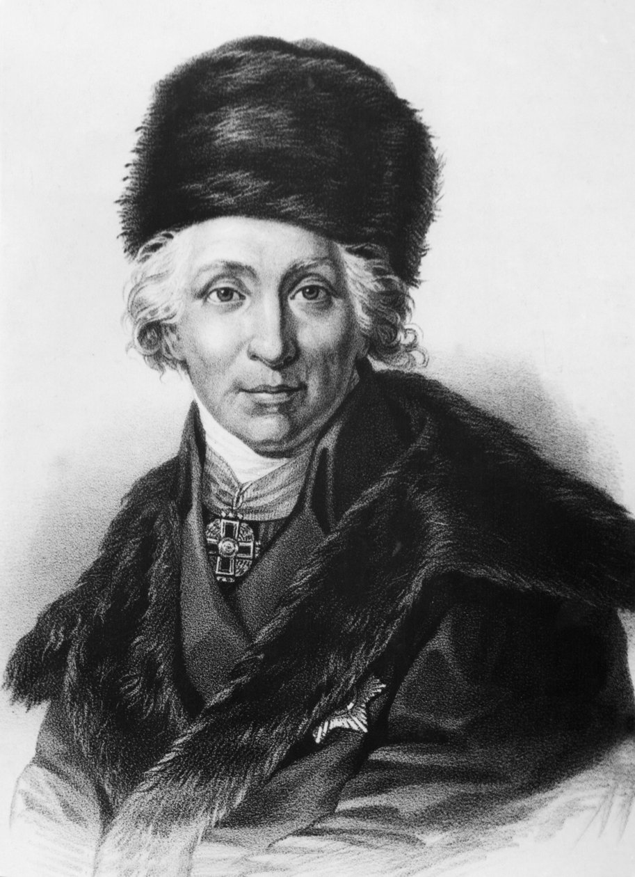 Gavril Romanovich Derzhavin（1743-1816）、有名なロシアの詩人および愛国者。 作： 不明
