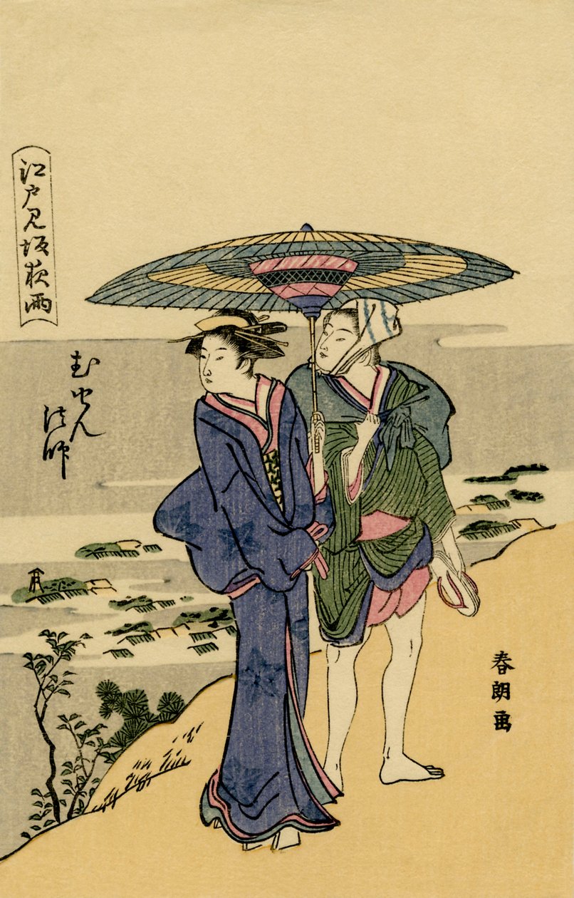 江戸外の日本人夫婦（東京） 作： 不明