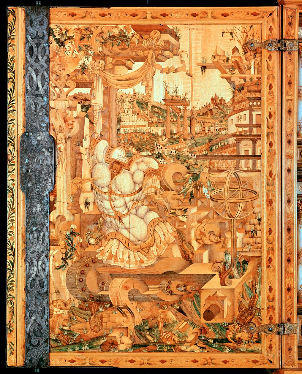 Wrangelschrankキャビネット、1566年（木材） 作： 不明