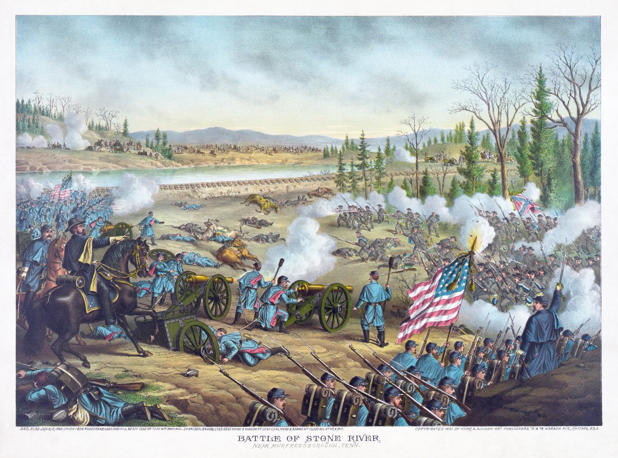 ストーンズリバーの戦い、パブ。クルツとアリソン、1891年 作： アメリカの学校