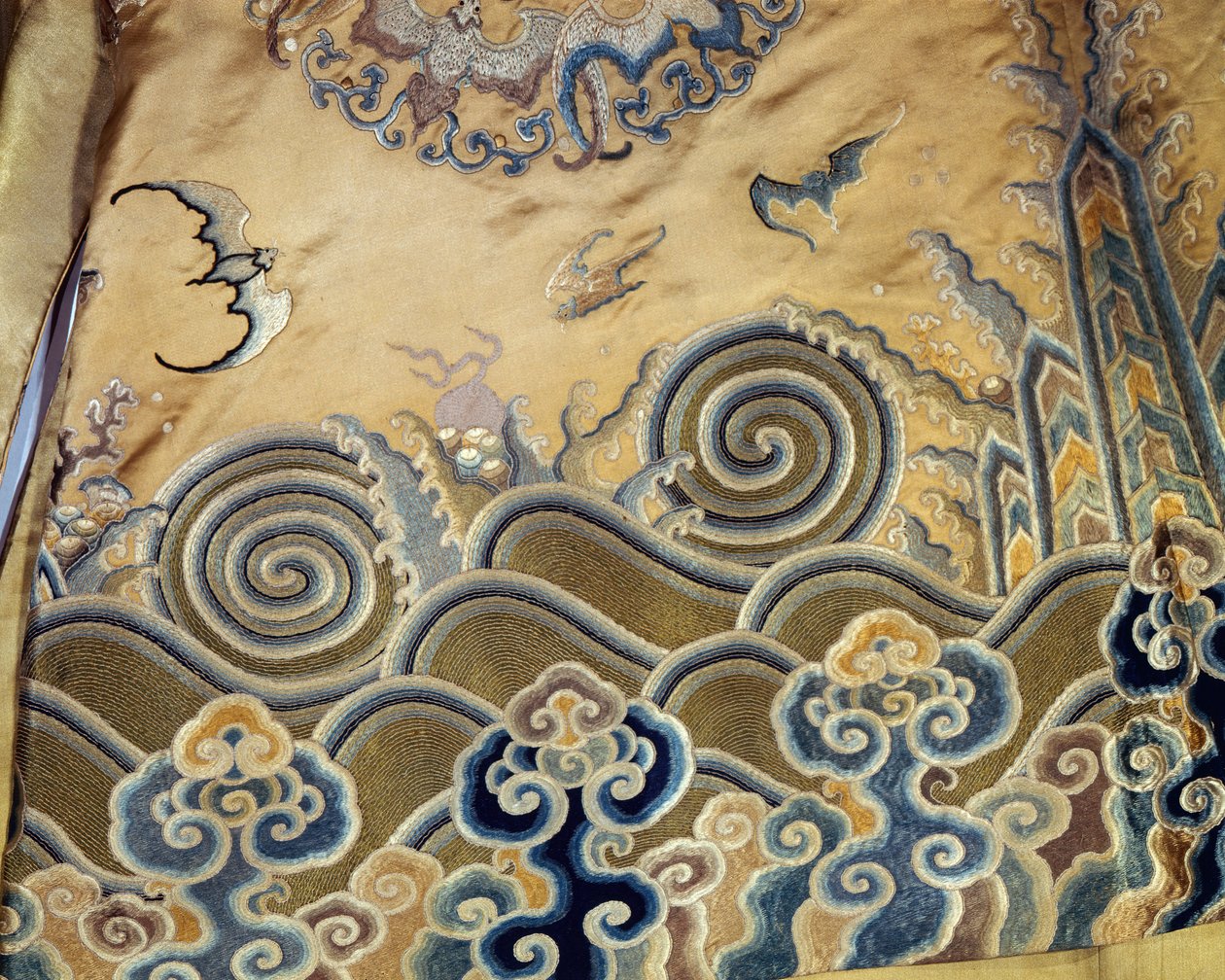 葬式のローブ、清朝（1644-1912）（サテン） 作： 中国語学校