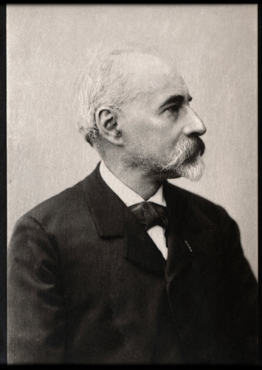 フランスの詩人であり小説家でもあるアンドレトゥリエ（1833-1907）の肖像。 作： フランスの写真家