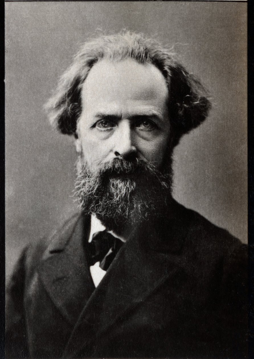 Elysee Reclus（1830-1905）、フランスの地理学者、作家、アナキストの肖像。 作： フランスの写真家