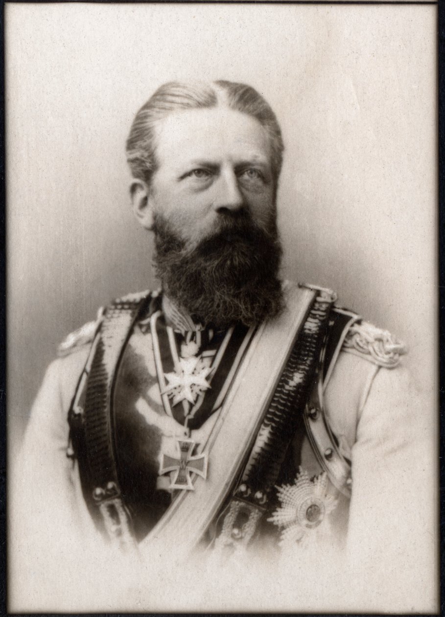 フレデリック3世（フリードリヒフォンホーエンツォレルン）（1831-1888）、ドイツ皇帝の肖像。 作： フランスの写真家