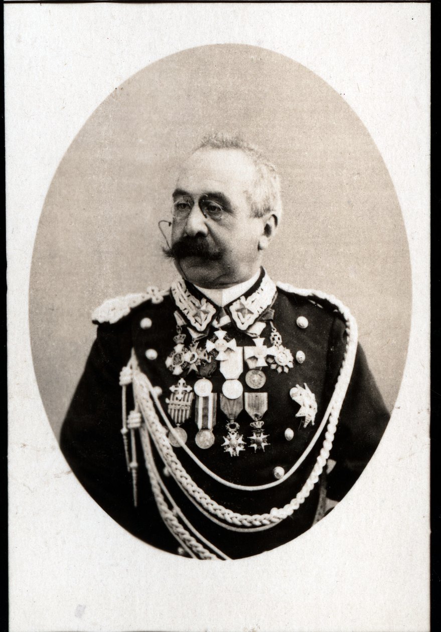 オレステバラティエリ（1841-1901）の肖像、イタリアの将軍。 作： フランスの写真家