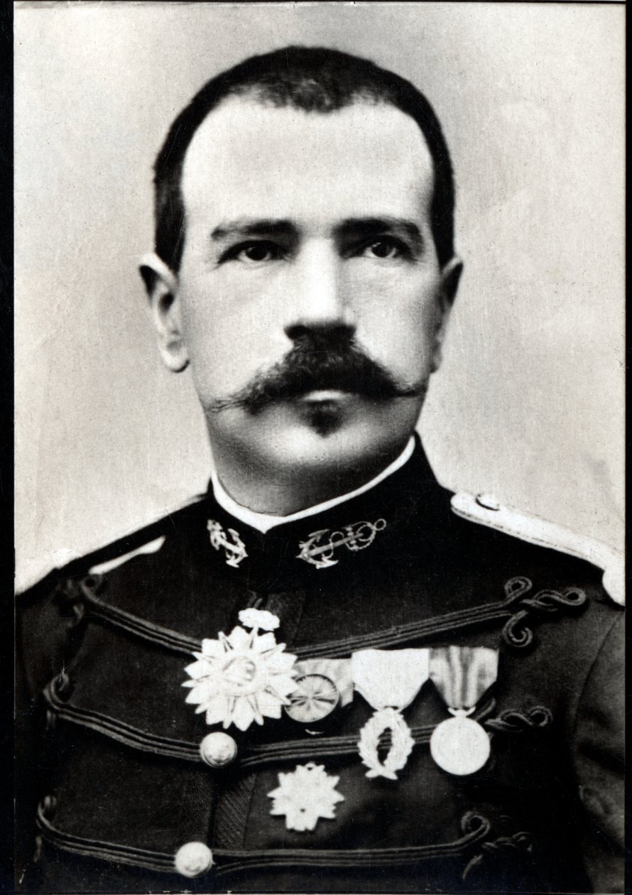 フランス植民地軍の将校兼探検家、パフェルイモンテイユ（1855-1925）の肖像。 作： フランスの写真家