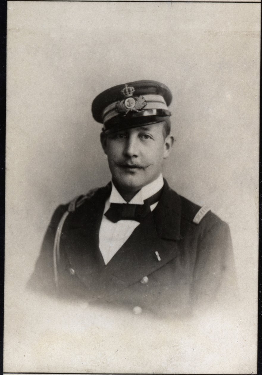 ギリシャとデンマークの王子ジョージの肖像画（1869-1957）。 作： フランスの写真家