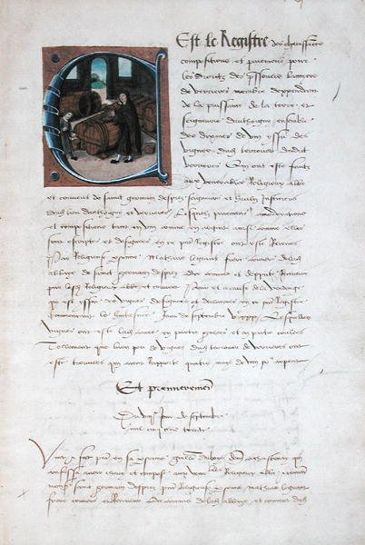 AE II1667中世のワイン生産、サンジェルマンデプレレヴァンシエから、1530年頃 作： フランス語学校
