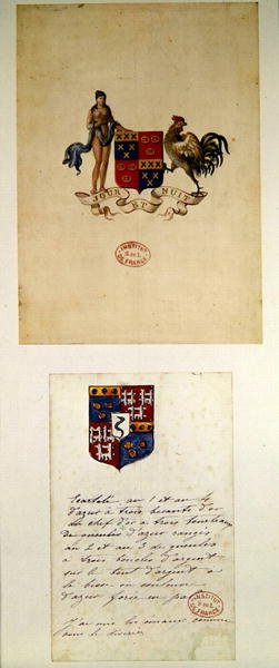 オノレ・ド・バルザックの紋章（1799-1850）（紙にトイレ） 作： フランス語学校