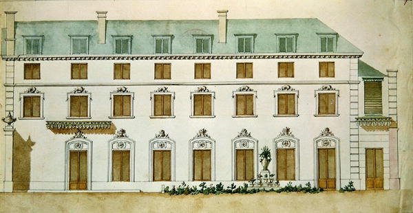 フォーチュン通りの家の正面、1847年にオノレデバルザック（1799-1850）が購入（紙にトイレ） 作： フランス語学校
