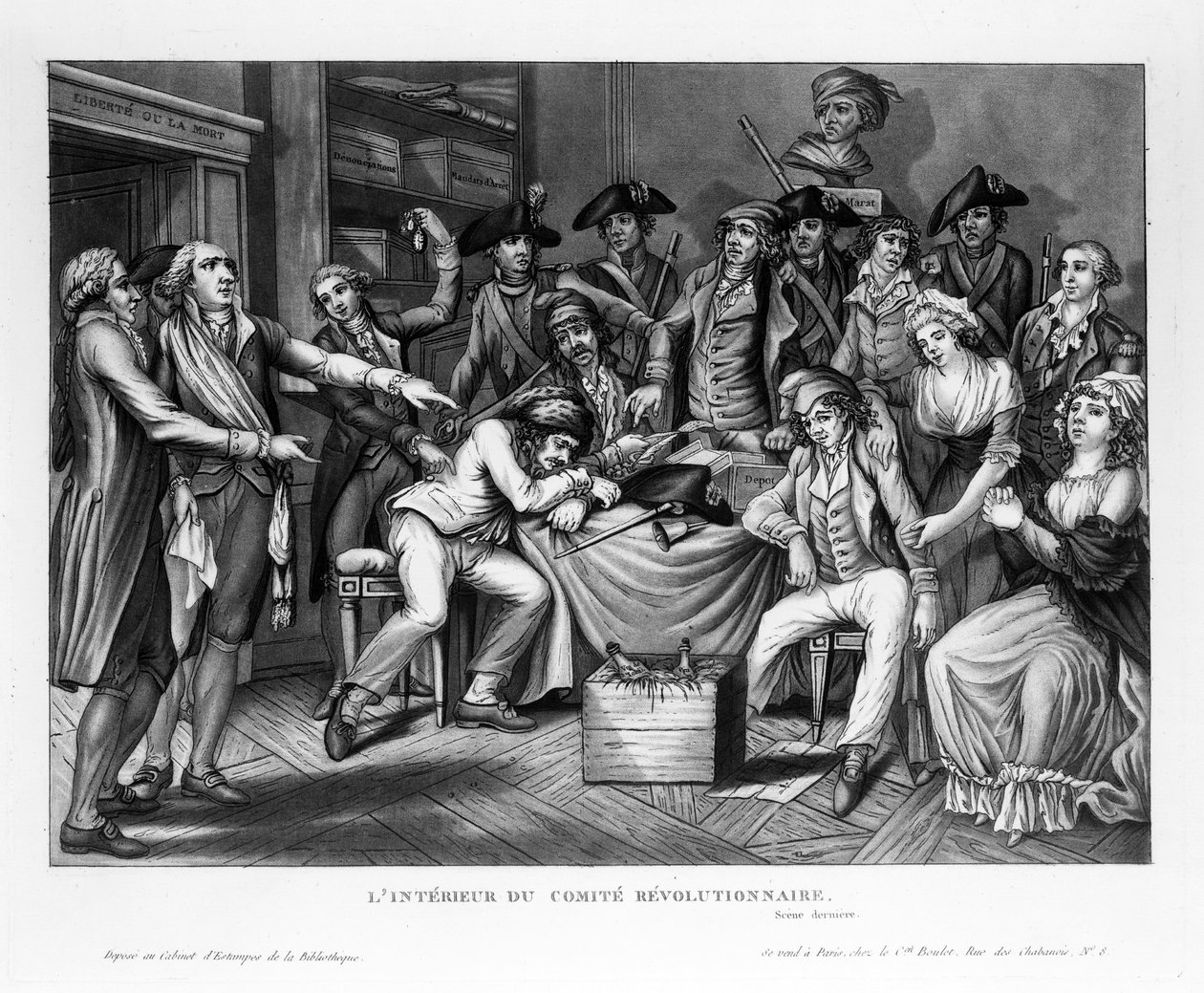 革命的なコミュニティのインテリア、パブ。 1794 作： フランス語学校