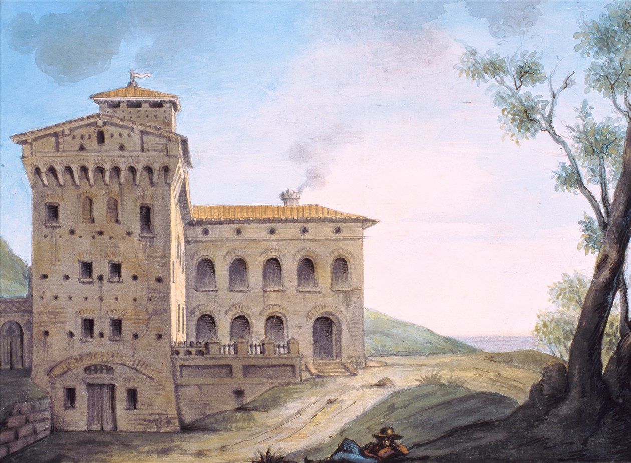 イタリアの宮殿（紙にトイレ） 作： フランス語学校