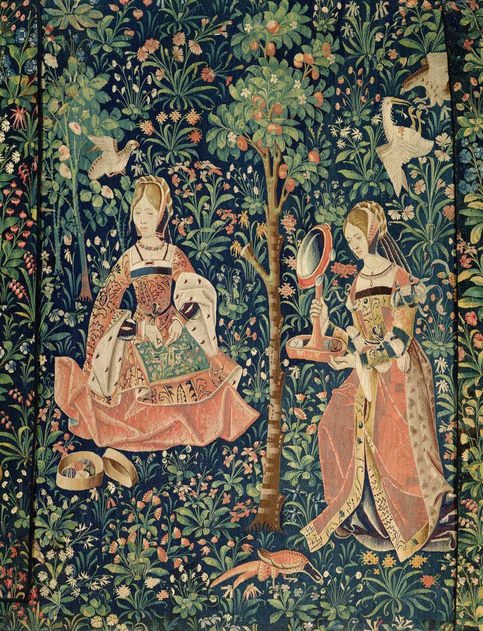 Lordly Life：Embroidery、c.1500 作： フランス語学校