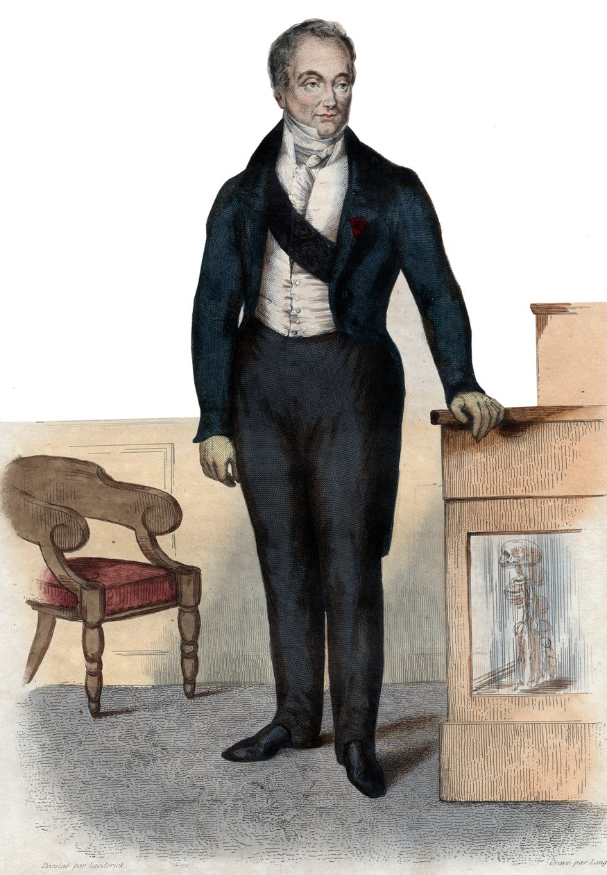 フランスの解剖学者であり軍医であるギヨーム男爵デュピュイトラン（1777-1835）の肖像。 作： フランス語学校