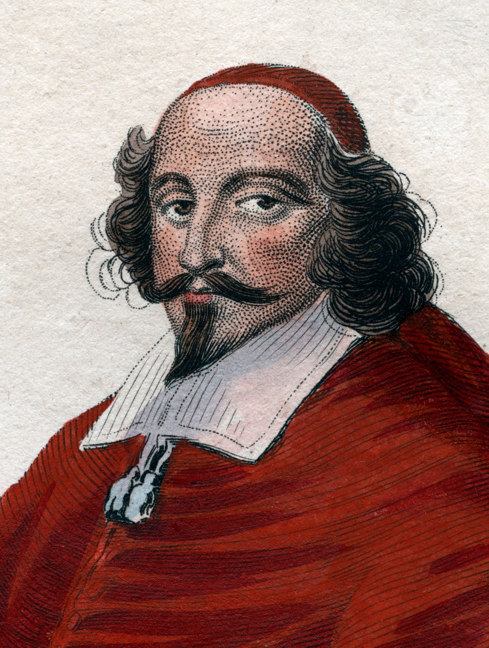 ジュールマザラン（1602〜1661年）、フランスのイタリアの枢機卿、外交官、および政治家の肖像画。 作： フランス語学校