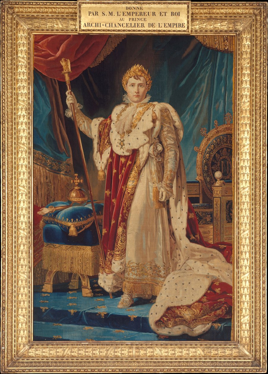 ナポレオン1世の肖像、1808-11年（羊毛、絹、銀金糸） 作： フランス語学校