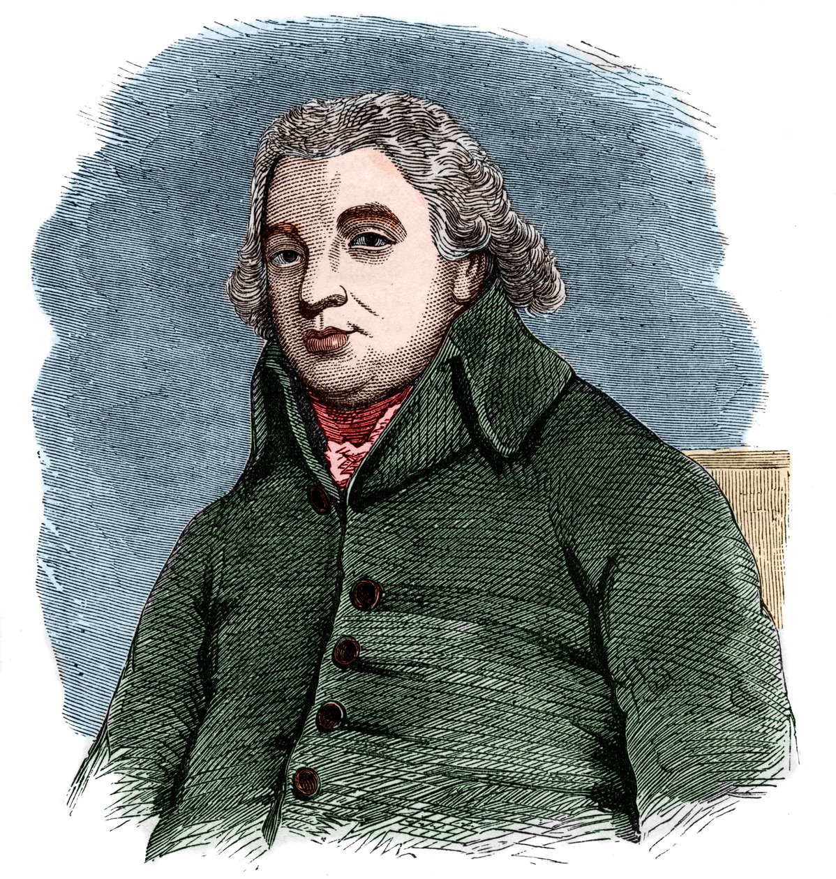 ロバート・レイケス（1736-1811）の肖像、イギリスの慈善家、英国国教会の素人。 作： フランス語学校