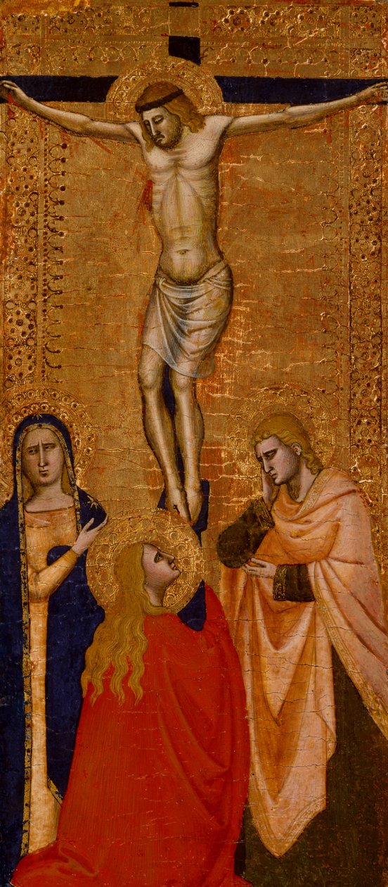 聖母マリア、聖ヨハネ、聖マリアマグダレンとの十字架上のキリストc。 1360-1380（木の上のテンペラと金箔） 作： イタリア語学校