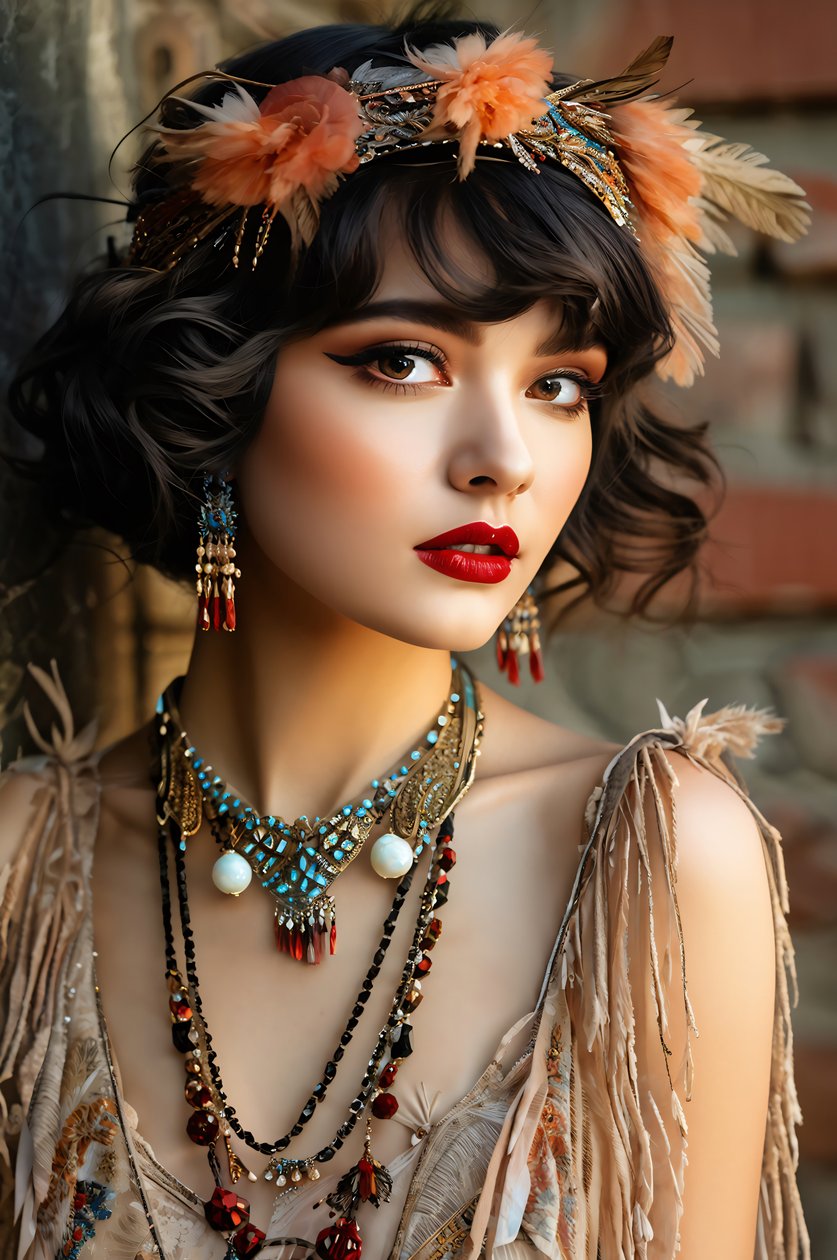フェスティバルの美女 1920年代｜ホール・ホテルの壁飾り - コピー商品 作： ファフタリ・アブデラヒム