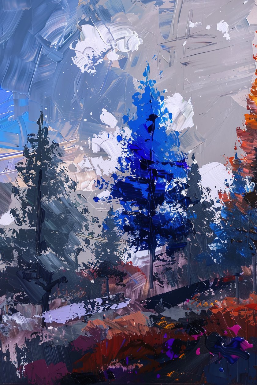 森のある美しい風景、ウォールデコレーション 作： ファフタリ・アブデラヒム