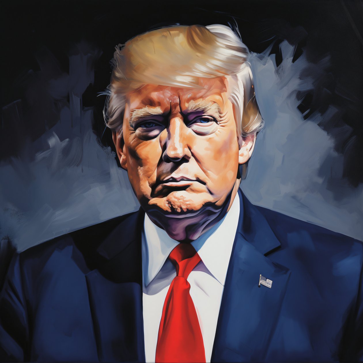 アクリル ドナルド トランプ政治芸術絵画販売、壁の装飾の印刷物 作： ファフタリ・アブデラヒム