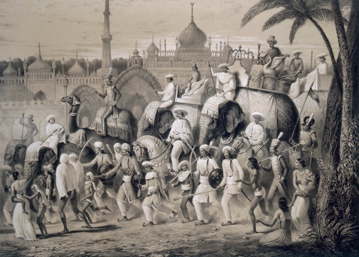 1859年「インドの航海」の主要な通り、ラクナウ 作： A.ソルティコフ