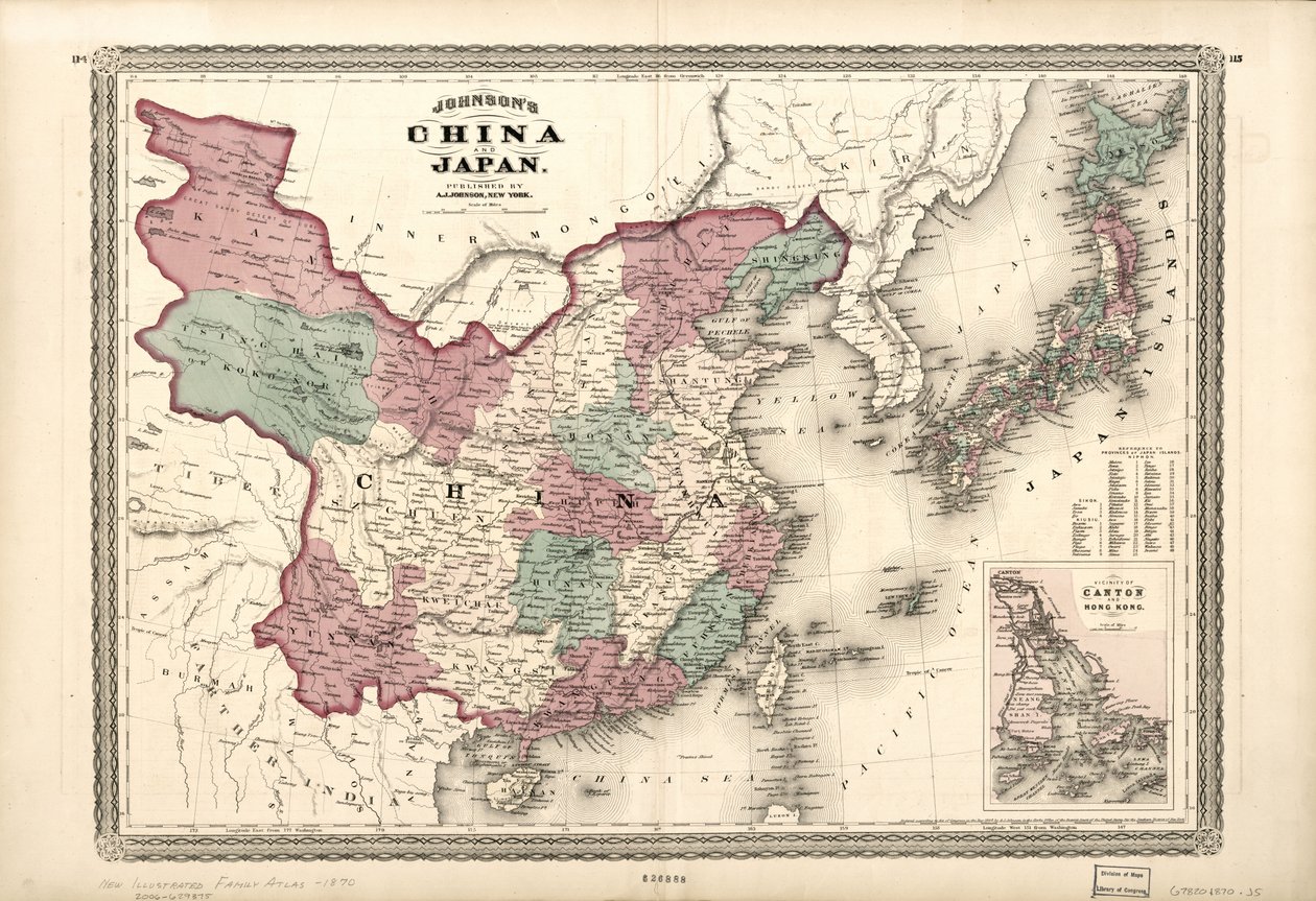 ジョンソンの中国と日本。 作： AJジョンソン