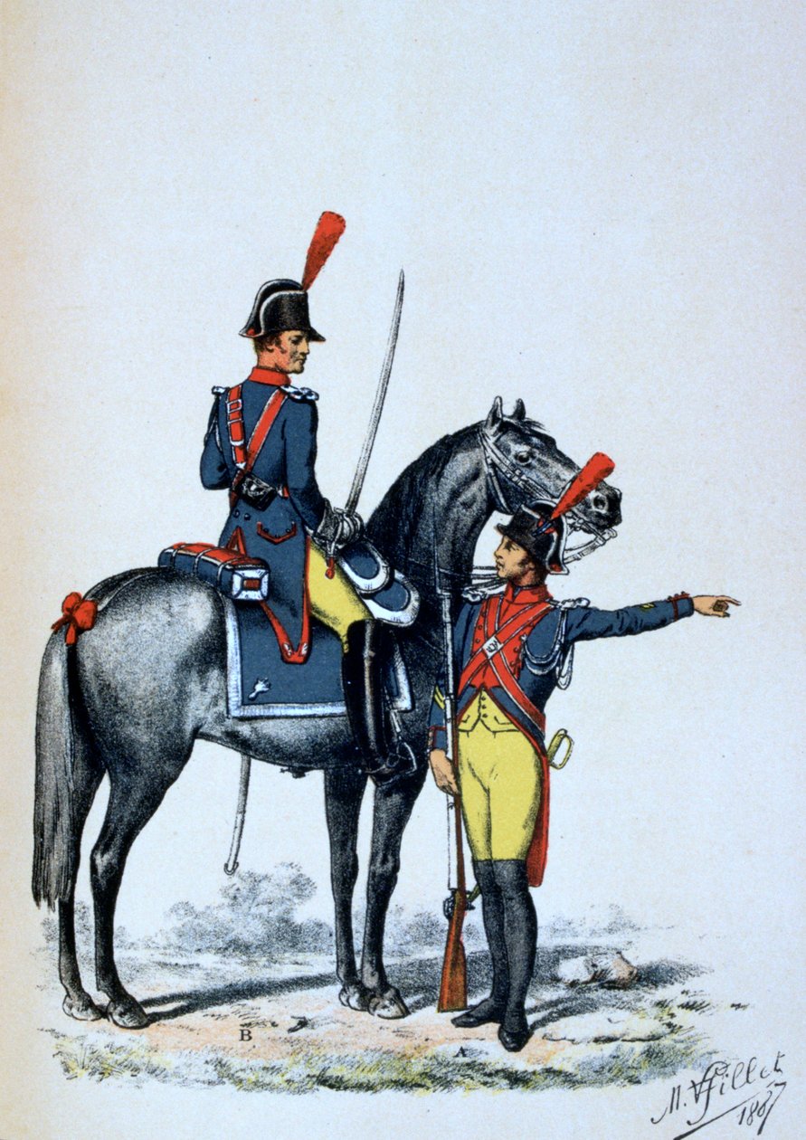 パリ帝国憲兵隊、1813年1887年 作： A.レメルシエ