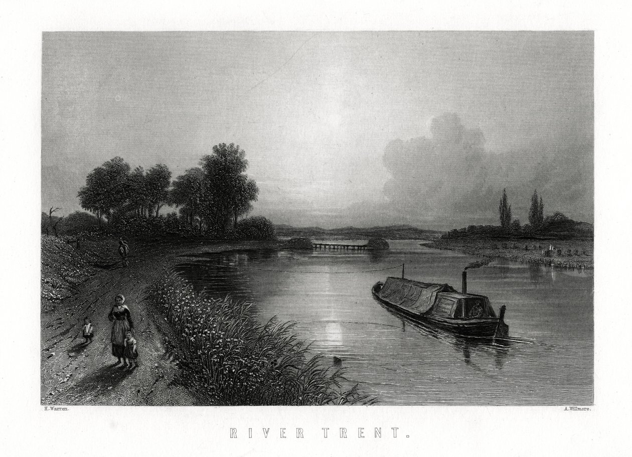 トレント川、イギリス、1883年。 作： A.ウィルモア