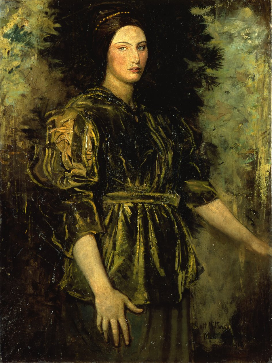 グリーンベルベットの女、1918年 作： アボット・ハンダーソン・セイヤー