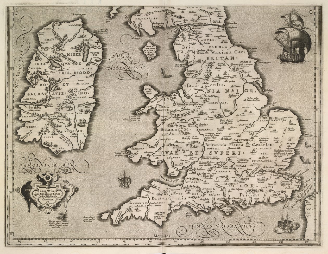 イギリス諸島の古い記述 作： アブラハム・オルテリウス