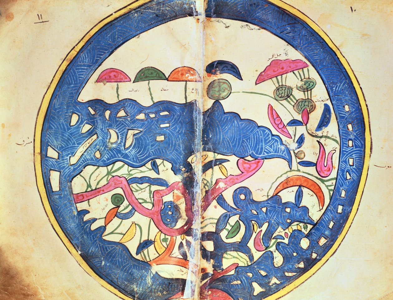 エジプトの地図、1348年 作： アブ・ムハンマド・アル・イドリシまたはエドリシ