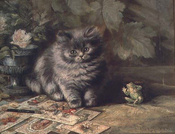 子猫の肖像 作： エイダ・エリザ・タッカー