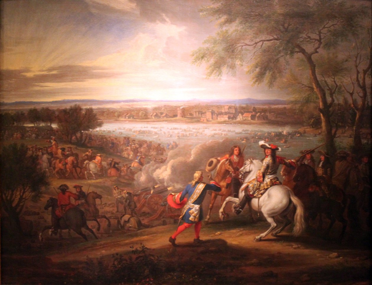 1672年6月12日、フランス国王ルイ14世がロビスでライン川を渡ります。 作： アダム・フランス・ファン・デル・ミューレン