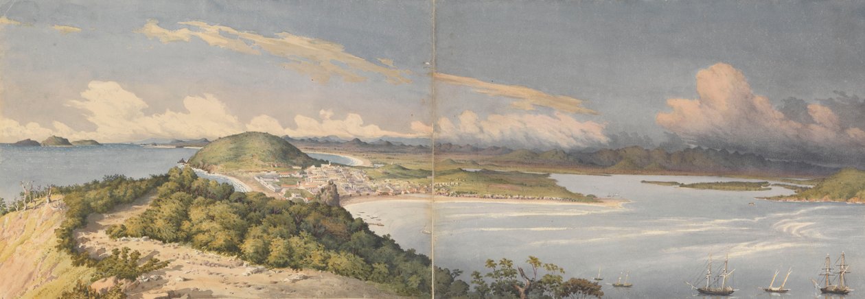 マサトラン（メキシコ）1850年8月」。 作： 提督サー・エドワード・ジェニーズ・ファンショー