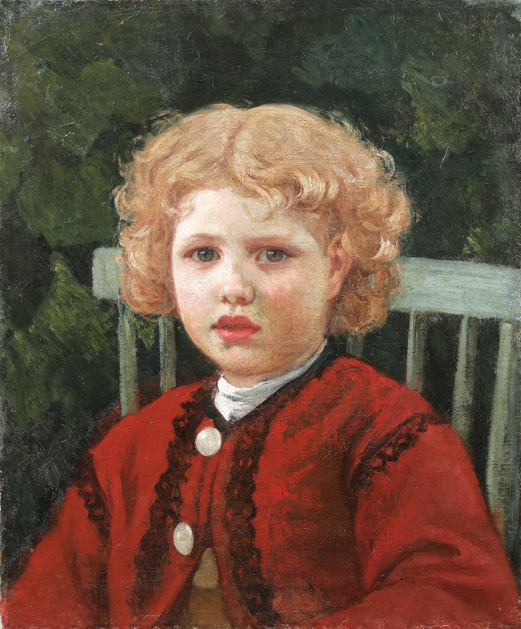 巻き毛の女の子 作： アドルフ・フォン・ベッカー