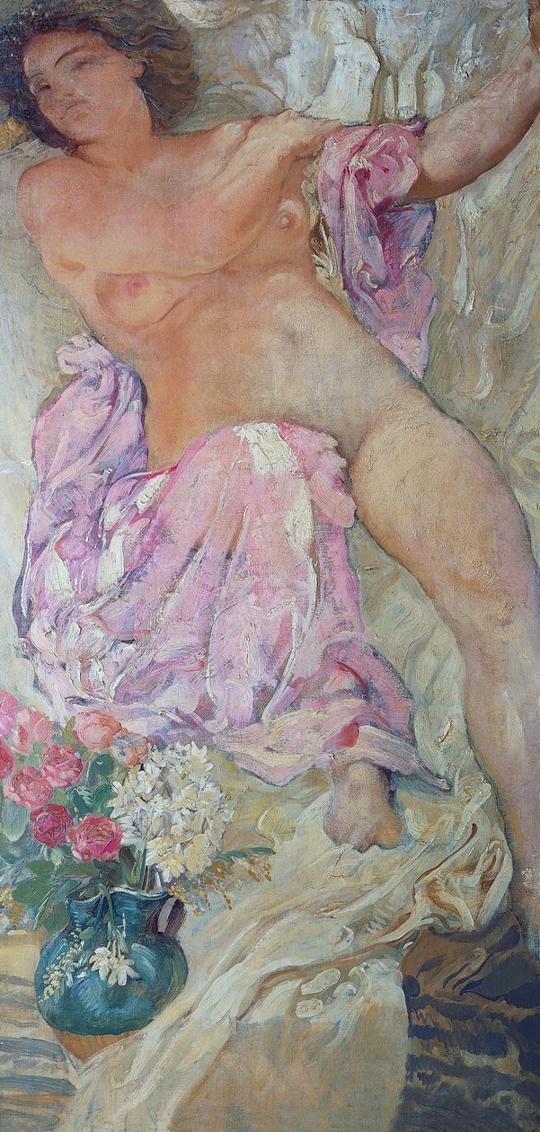花を持つ女性 作： アドルフォ・デ・カロリス