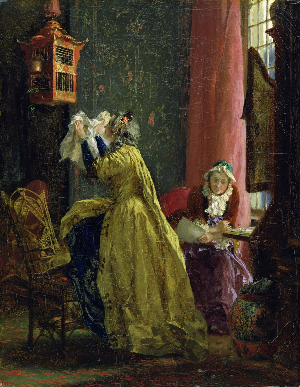 ブドワールでは、1851年 作： アドルフ・メンゼル