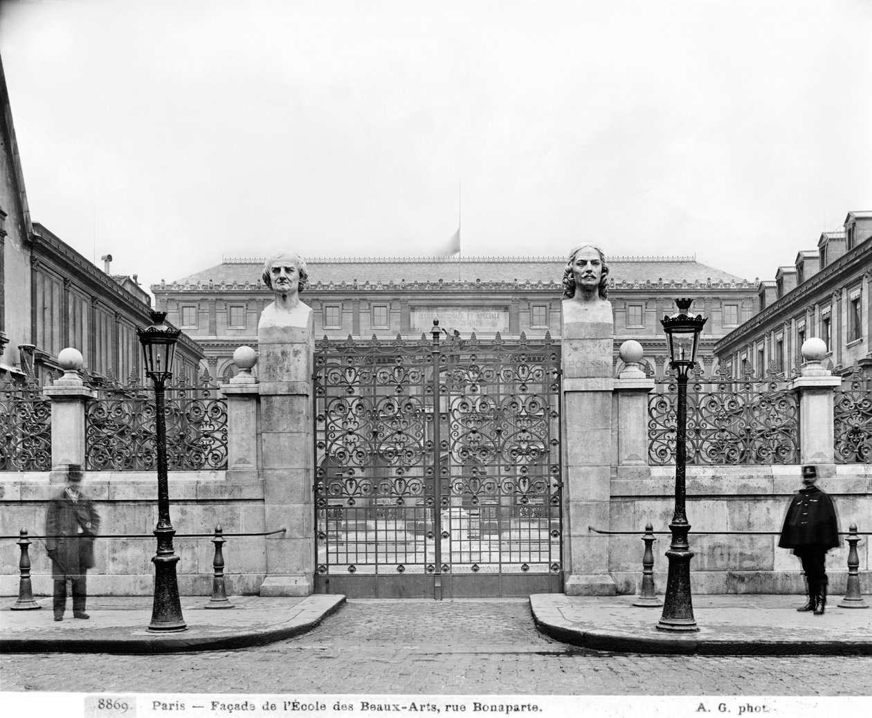 国立美術学校、rue Bonaparte、c.1890-99 作： アドルフ・ジラドン