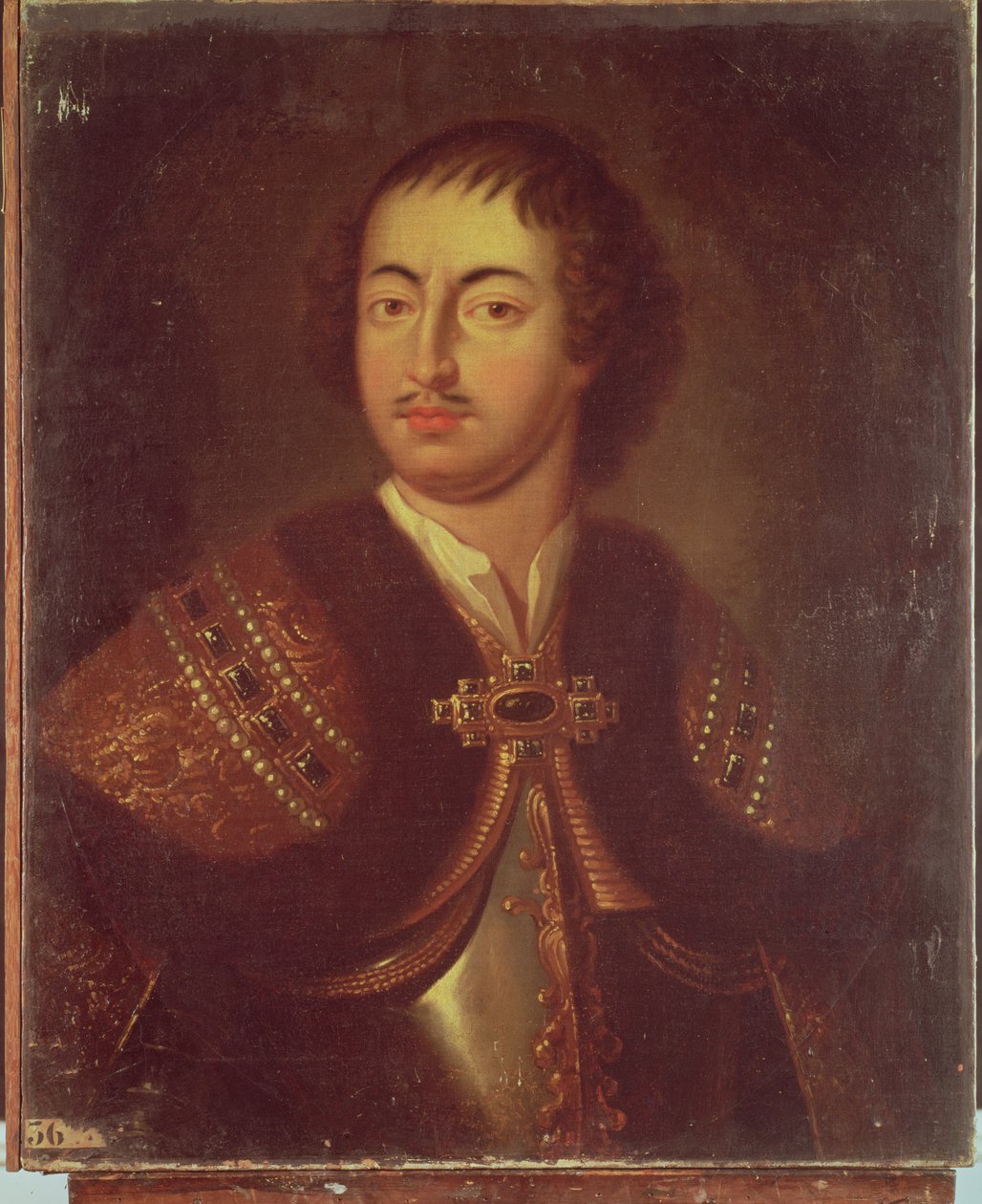 ピーター1世の肖像（1672-1725） 作： アドリアン・ファン・デル・ヴェルフ