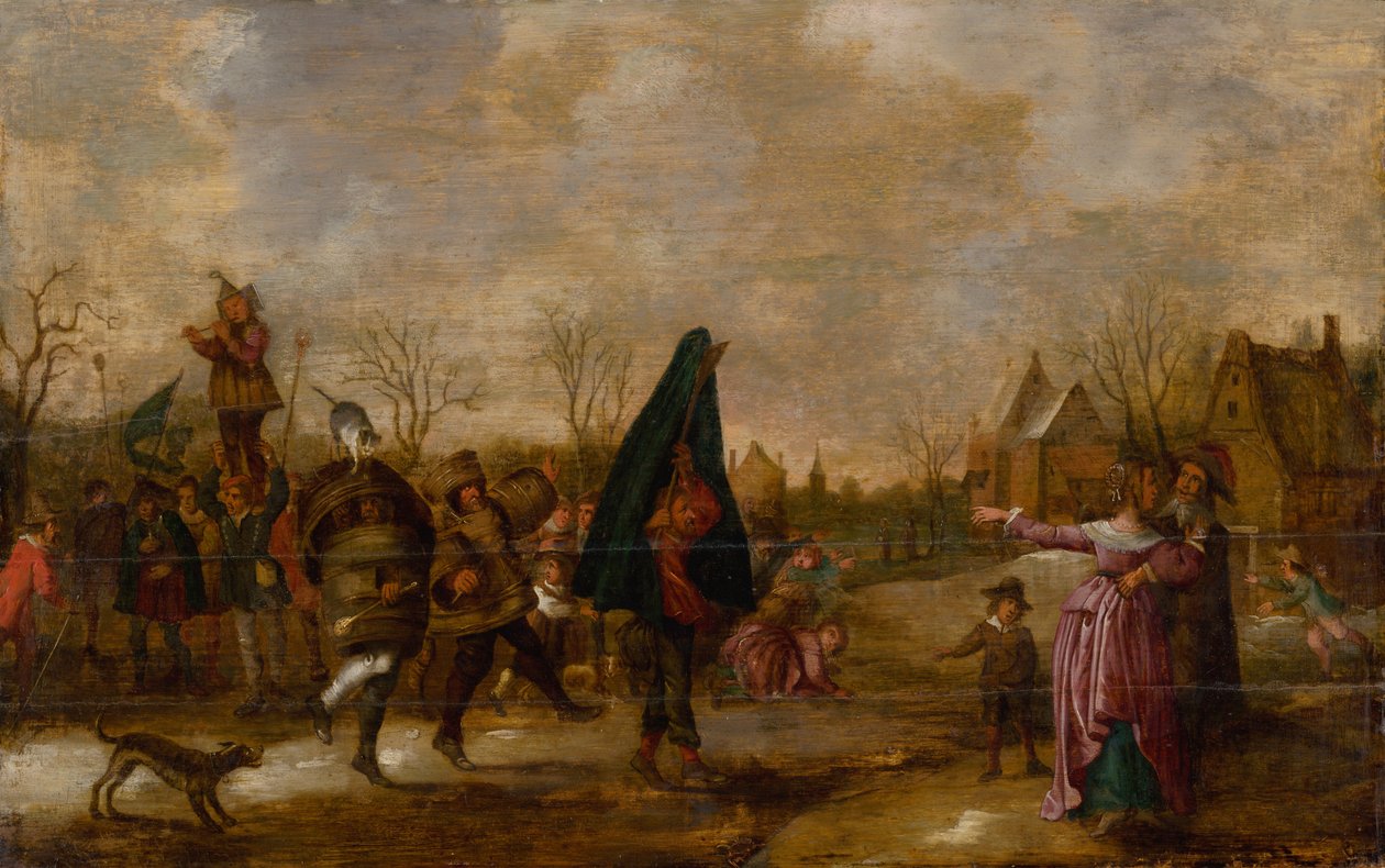 カーニバルの行列、c。 1660年。 作： アドリアーン・ピーテルス・ファン・デ・ヴァン