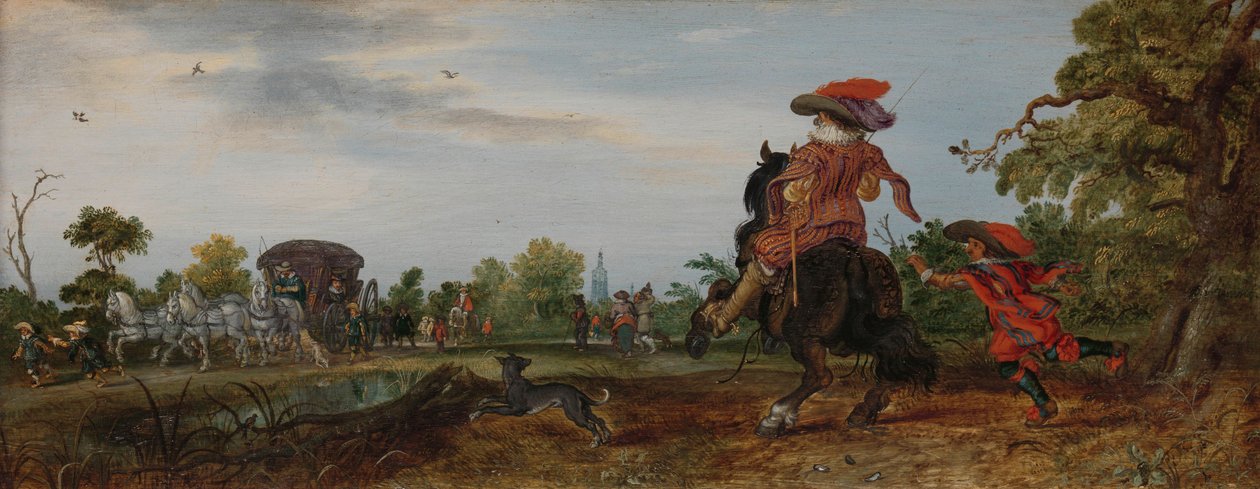 夏（挨拶）、1625 作： アドリアーン・ピーテルス・ファン・デ・ヴァン
