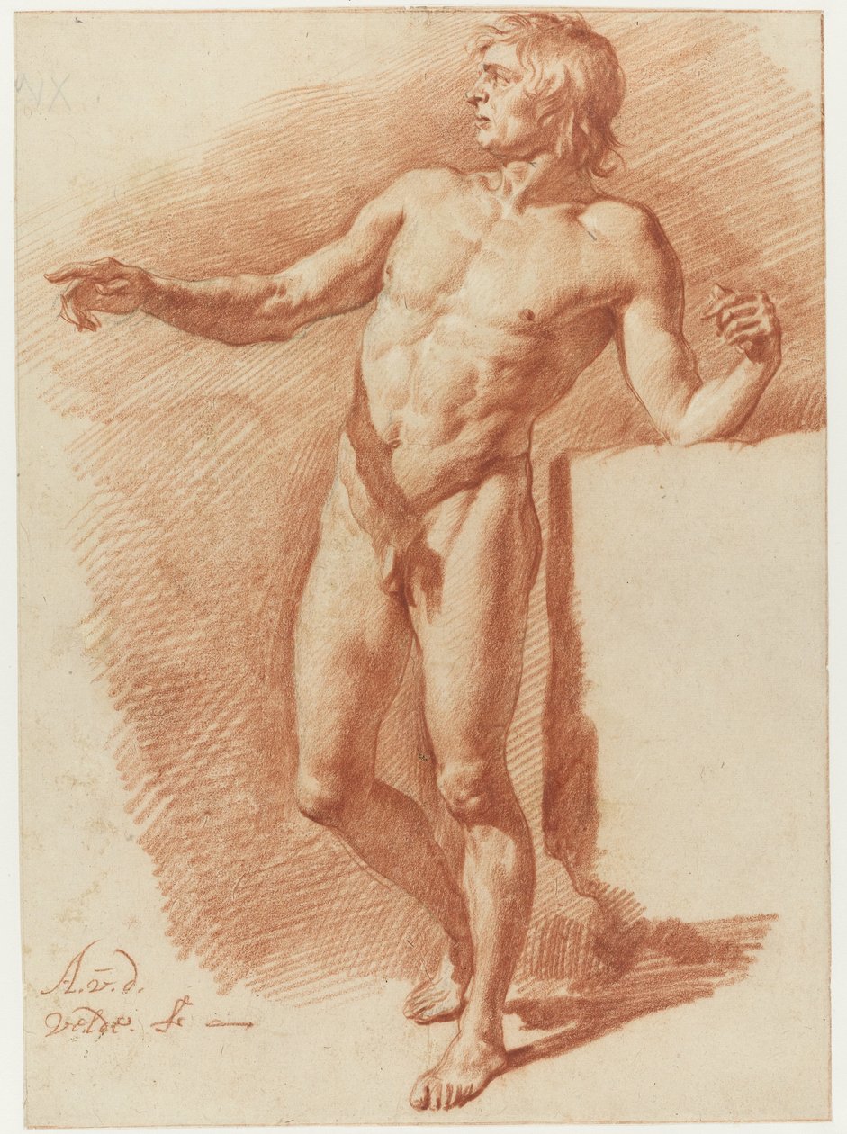 立っている男性のヌード 立っている男性のヌード 作： Adriaen van de Velde