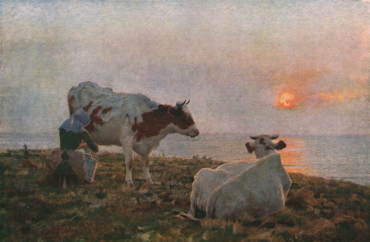 「夕日」、c1897、c1930。 作： エイドリアン・ストークス