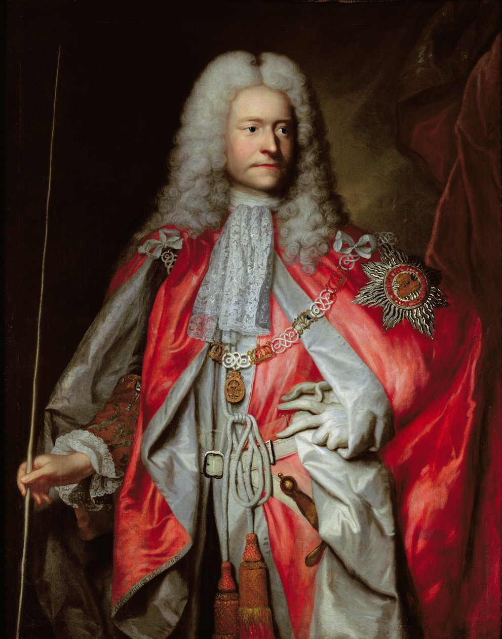 ポール・メシューエンKBの死後の肖像（d.1757） 作： エイドリアン・カーペンティエ