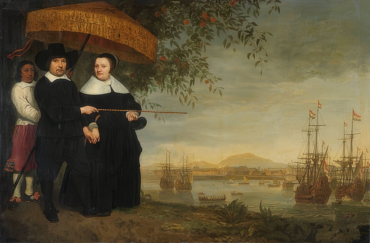 オランダ東インド会社（VOC）の商人。 1640-60年頃 作： アエルバート・カイプ