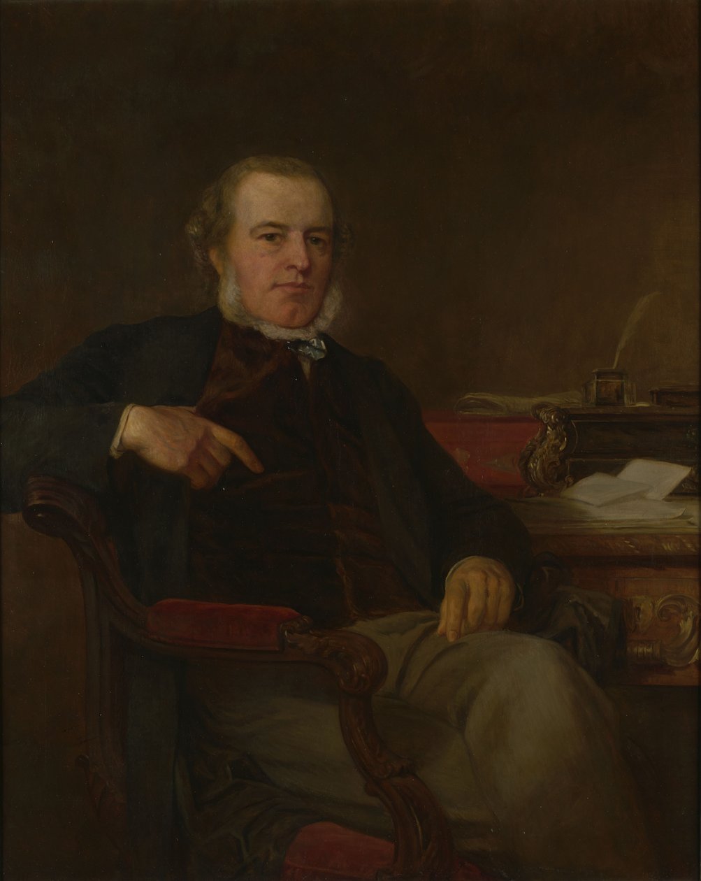 ヘンリー・ブルースの肖像、1世男爵アバデア、イギリスの政治家、内務長官（1815-1895） 作： ヘンリー・タンワース・ウェルズの後